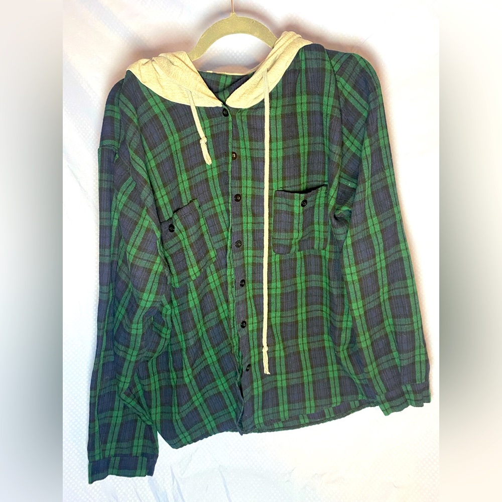 Hooded Flannel shirt